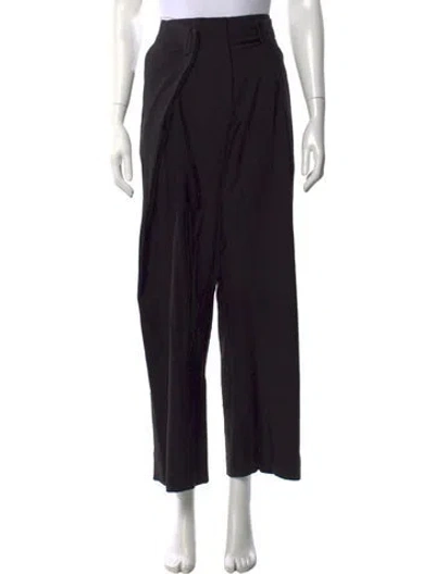 Pre-owned Rokh Wide Leg Pants In Black