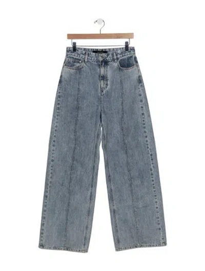 Pre-owned Rokh Wide Leg Pants In Blue