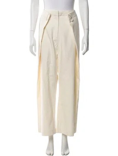 Pre-owned Rokh Wide Leg Pants In Neutral