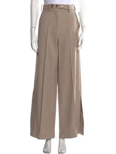 Pre-owned Rokh Wide Leg Pants In Neutrals