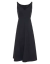 Rokh Woman Midi Dress Midnight Blue Size 4 Polyester, Viscose In Blue