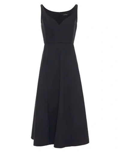 Rokh Woman Midi Dress Midnight Blue Size 4 Polyester, Viscose