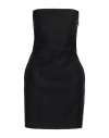 Rokh Woman Mini Dress Black Size 6 Wool In Black