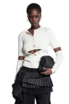 Rokh Multi-button Layer Effect Cardigan In Off-white