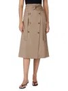 ROKH WOMEN'S TRENCH MIDI SKIRT