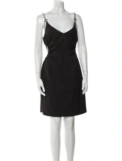 Pre-owned Rokh Wool Mini Dress In Black