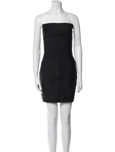 Pre-owned Rokh Wool Mini Dress In Black