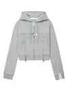 Rokh Zip-up Hoodie In Gray