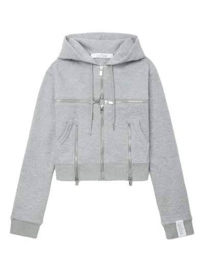 Rokh Zip-up Hoodie In Gray
