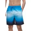 Rokka&rolla All-day Comfort Mesh-lined Swim Trunks In Blue Current