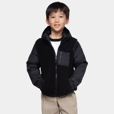 Rokka&rolla Kids' Boys' High Pile Fleece Bomber Jacket In Black