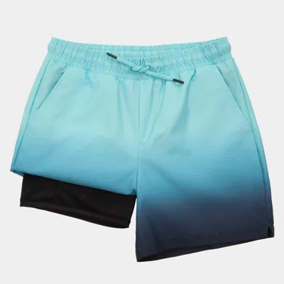 Rokka&rolla Kids' Boys' Swim Shorts With Compression Liner In Blue