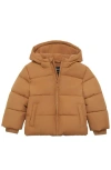 Rokka&rolla Babies'  Fleece Lined Cloud Hooded Jacket In Brown