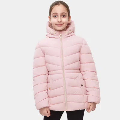Rokka&rolla Kids' Girls' Long Coat Puffer Jacket In Pink