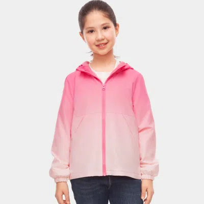 Rokka&rolla Kids' Lightweight Fleece-lined Windbreaker In Pink