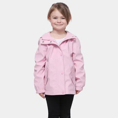 Rokka&rolla Kids' Girls' Waterproof Rain Coats Rubberized Jackets In Pink