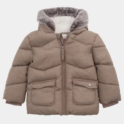 Rokka&rolla Kids' Infant Toddler Boys' Puffer Coat Baby Hooded Winter Jacket In Brown