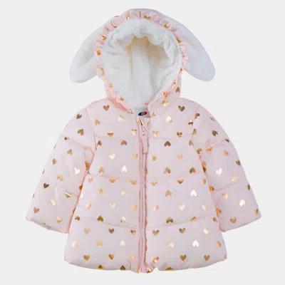 Rokka&rolla Kids' Infant Toddler Girls' Fleece Puffer Jacket-baby Warm Winter Coat In Gold