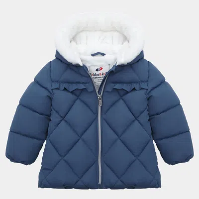 Rokka&rolla Kids' Infant Toddler Girls' Puffer Jacket Baby Fleece Lined Winter Coat In Blue