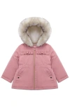Rokka&rolla Toddler Borg Lining Puffer Coat In Rose Pink