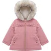 Rokka&rolla Baby Borg Lining Puffer Coat In Rose Pink