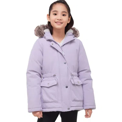 Rokka&rolla Kids' Cozy Fleece-lined Parka In Purple