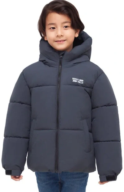 Rokka&rolla Kids' Explorer Fleece-lined Hooded Jacket In Green