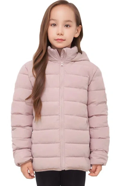 Rokka&rolla Kids' Fiona Lightweight Hooded Puffer Jacket In Pink