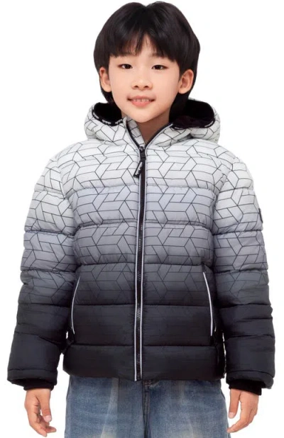 Rokka&rolla Kids' Heavyweight Fleece Lined Puffer Jacket In Black