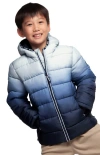 Rokka&rolla Kids' Heavyweight Fleece Lined Puffer Jacket In Midnight Ombre