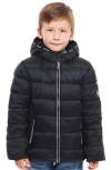 Rokka&rolla Kids' Heavyweight Fleece Lined Puffer Jacket In Very Black