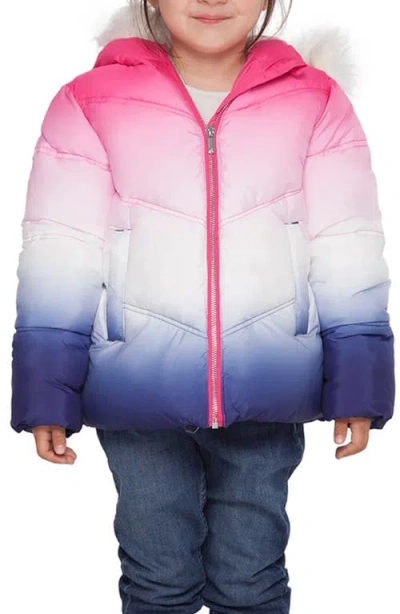 Rokka&rolla Kids' Heavyweight Puffer Jacket In Gradient Ombre