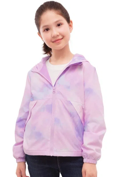 Rokka&rolla Kids' Lightweight Fleece-lined Windbreaker In Purple