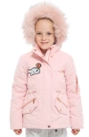 Rokka&rolla Kids' Parka Jacket With Insulated Hood In Daylily Pink