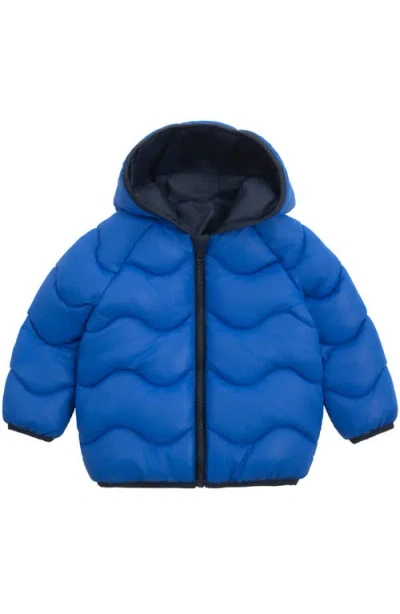Rokka&rolla Kids' Reversible Hooded Puffer Jacket In Blue