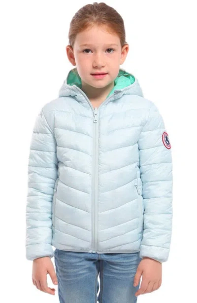 Rokka&rolla Kids' Reversible Lightweight Puffer Jacket In Baby Blue