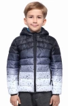Rokka&rolla Kids' Reversible Lightweight Puffer Jacket In Dark Grey Space/hawaiian Ocean
