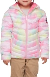 Rokka&rolla Kids' Reversible Lightweight Puffer Jacket In Pink Marble