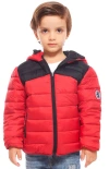 Rokka&rolla Kids' Reversible Lightweight Puffer Jacket In Red/very Black