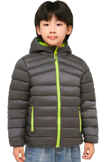 Rokka&rolla Kids' Reversible Puffer Jacket In Gray