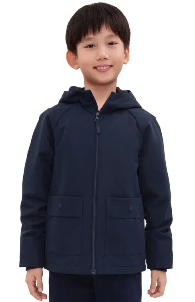 Rokka&rolla Kids' Ripstop Windbreaker Jacket In Navy