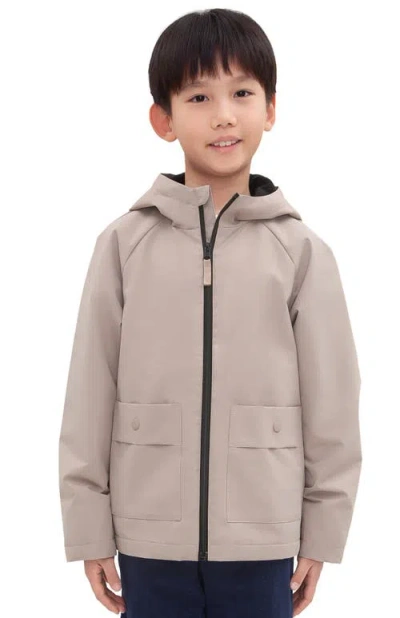 Rokka&rolla Kids' Ripstop Windbreaker Jacket In Stone