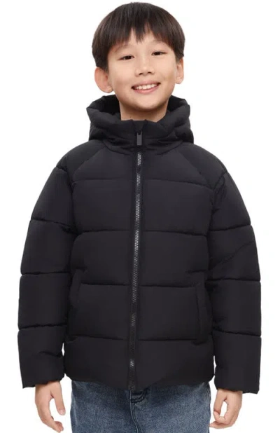 Rokka&rolla Kids' Shield Puffer Jacket In Black