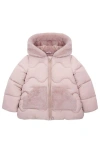 Rokka&rolla Toddler Soft Fleece Lined Puffer Jacket In Pearl Pink
