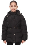 Rokka&rolla Kids' Timeless Quilted Coat In Black