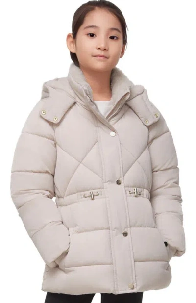 Rokka&rolla Kids' Timeless Quilted Coat In Neutral