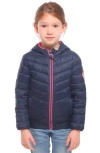 Rokka&rolla Kids' Ultra Light Quilt Packable Down Jacket In Dark Navy