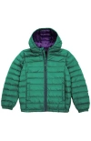 Rokka&rolla Kids' Ultra Light Quilt Packable Down Jacket In Green