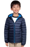 Rokka&rolla Kids' Ultra Light Quilt Packable Down Jacket In Navy