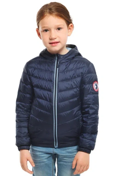 Rokka&rolla Kids' Ultra Light Quilt Packable Down Jacket In Night Sky